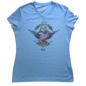 Asics Cincinnati Flying Pig Half Marathon Active T-Shirt Medium